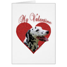 Dalmatian meus namorados cartão
