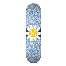 Damasco azul; Margarida Skateboard