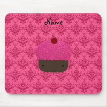 Damasco cor-de-rosa conhecido personalizado do cup mousepads