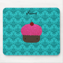 Damasco cor-de-rosa conhecido personalizado do cup mouse pads