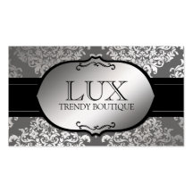 Damasco de prata do Lux 311 Cartoes De Visita