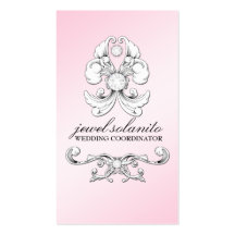 damasco Luxe do diamante 311-Pink Cartão De Visita