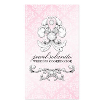 damasco Luxe do diamante 311-Pink Cartoes De Visitas