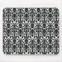 Damasco preto mousepads
