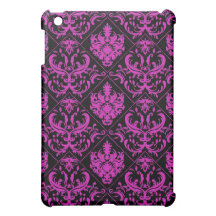 Damasco roxo e preto elegante do vintage
