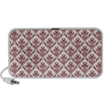 Damasco vermelho caixinhas de som para iPod