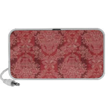 Damasco vermelho floral caixinha de som de viagem