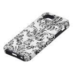Damascos florais pretos & brancos capas de iPhone 5 Case-Mate
