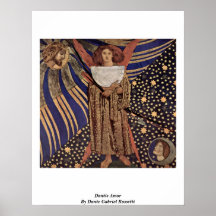 Dantis Amor por Dante Gabriel Rossetti Poster
