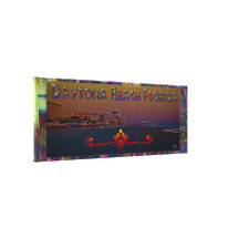 Daytona Beach Florida na arte panorâmico do nascer Impressão De Canvas Esticadas