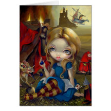 De "cartão Alice e dos monstro de Bosch"