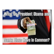De "cartão de Natal Obama Claus" Obama
