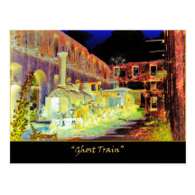 De "cartão do trem fantasma" cartão postal