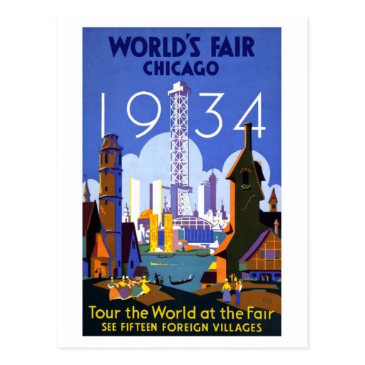 De Chicago a feira 1934 de mundo Cartão Postal