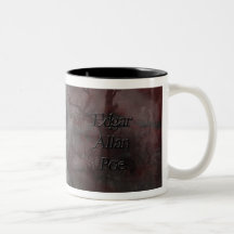 De Edgar Allan Poe caneca de café da colagem do co