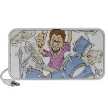 debulhando o baterista do rock and roll caixinha de som para laptop