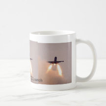 decolagem do jato do falconet caneca