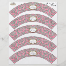 Decoração do cupcake do chá de fraldas - princesa  panfletos personalizado
