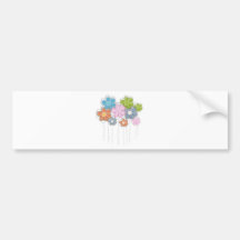 Decoração floral adesivos