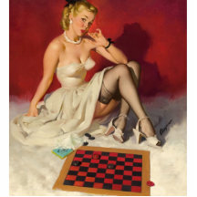 Deixa o jogo um jogo - menina retro do Pinup Esculturafotos
