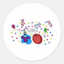 Deixe-nos Cellebrate Adesivo Em Formato Redondo