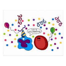 Deixe-nos Cellebrate Cartoes Postais