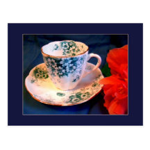 Demitasse floral cartões postais