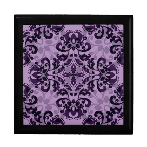 Desejo roxo do damasco estojo para jóia