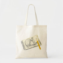 Desenho da almofada de esboço bolsa de lona