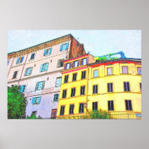 Desenho da arquitetura de Roma Pôsteres