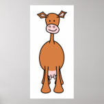 Desenhos animados da vaca de Brown. Parte dianteir Posters