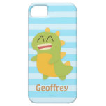 Desenhos animados de Kawaii de Dino verde e amarel Capas De iPhone 5 Case-Mate