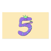Desenhos animados do aniversário do roxo 5os modelo cartoes de visitas