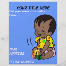 Desenhos animados do bebê para personalizar - o in panfletos personalizados