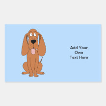 Desenhos animados do cão de Brown. Hound. Adesivo Retângular