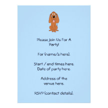 Desenhos animados do cão de Brown. Hound. Convite Personalizado