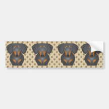 Desenhos animados do Dachshund Adesivo