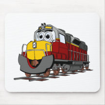 Desenhos animados do motor do trem de Borgonha Mousepad