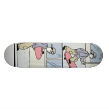Desenhos animados do patinador skateboard