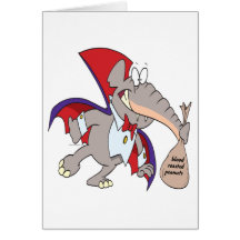 desenhos animados parvos do elefante do vampiro cartao