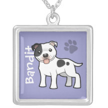 Desenhos animados Staffordshire bull terrier (adic Colares