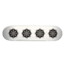 Design abstrato no preto skateboard