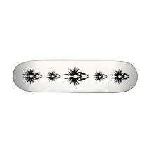 Design abstrato no preto skates