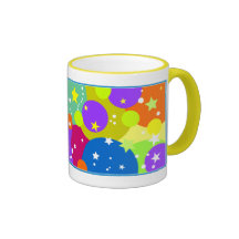 Design colorido da estrela caneca