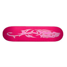 DESIGN COR-DE-ROSA DA FLOR SKATE PERSONALIZADO