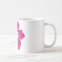 Design cor-de-rosa do hibiscus canecas