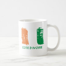 Design da bandeira de Cote d'Ivore Caneca