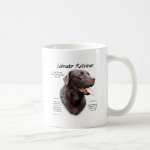 Design da história de labrador retriever (chocolat caneca