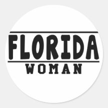 Design da mulher de Florida Adesivos Em Formato Redondos