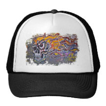 Design do crânio dos grafites boné